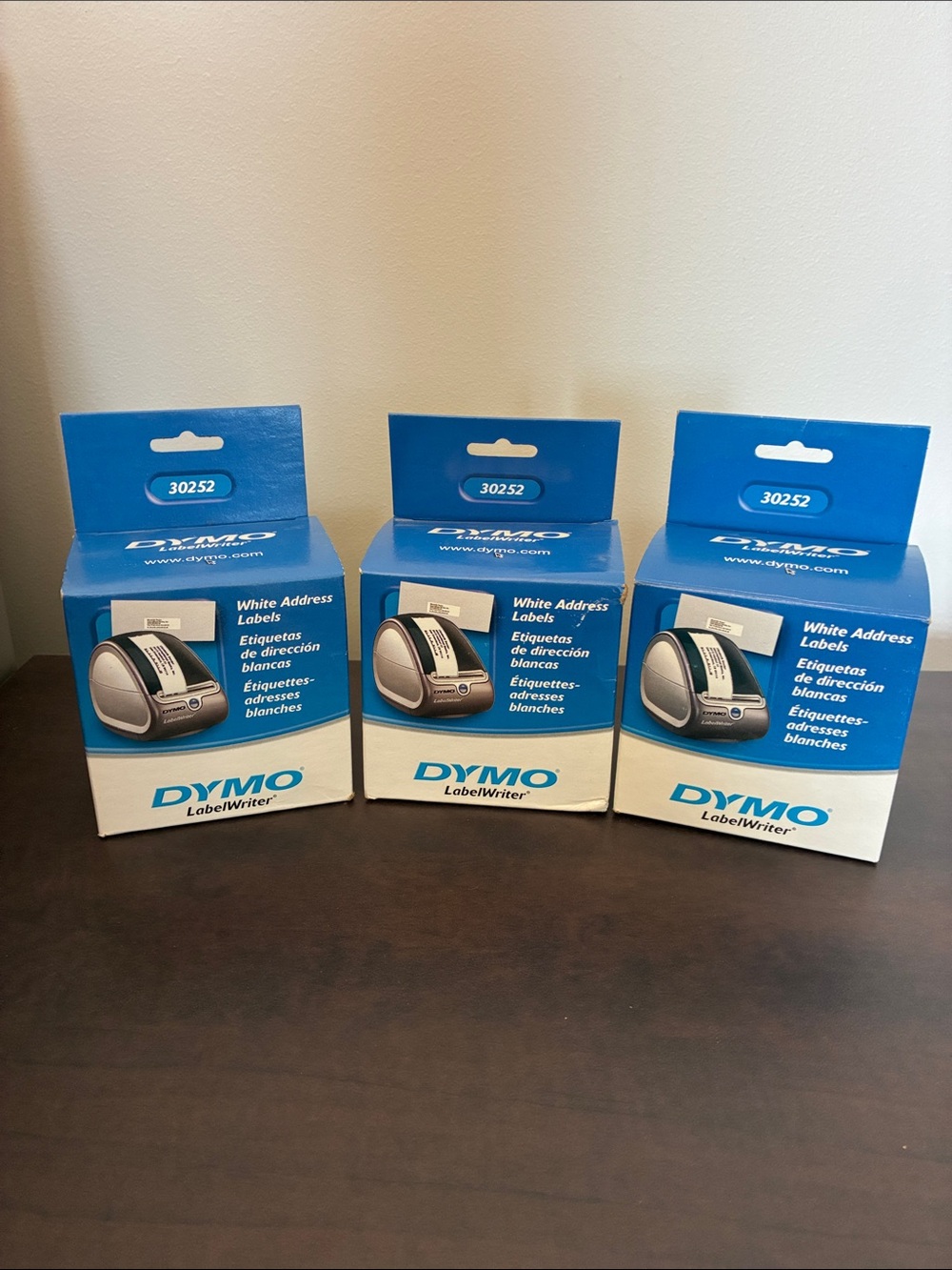 Dymo Address Labels 30252 for LabelWriter (1-1/8" x 3-1/2") 3 Rolls of 350